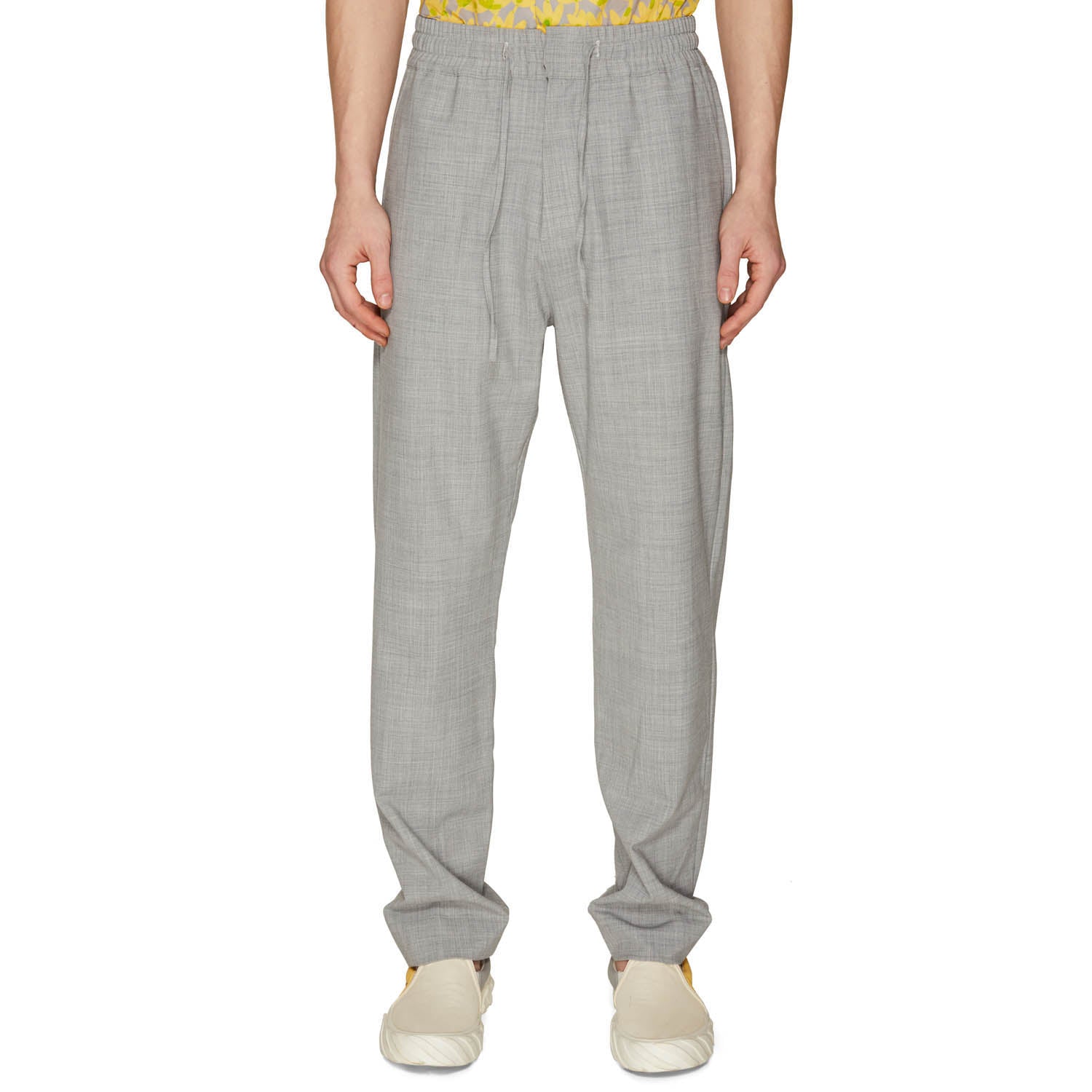 FORMAL DRAWSTRING TROUSERS ICE GREY