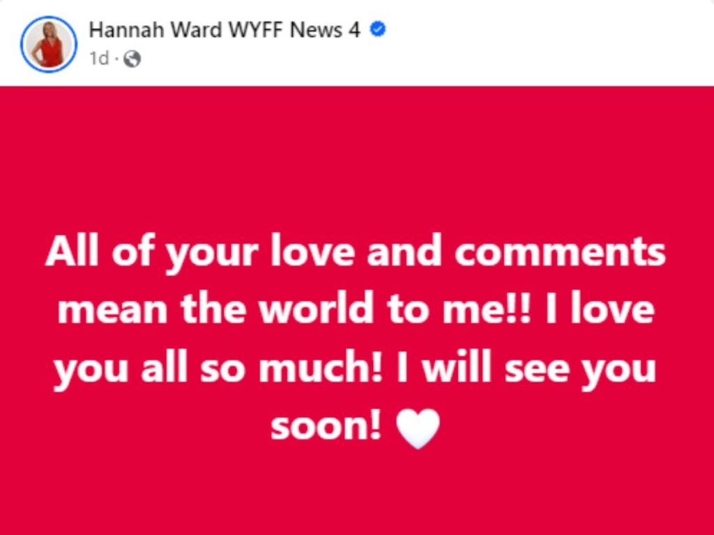 Hannah Ward Leaving WYFF